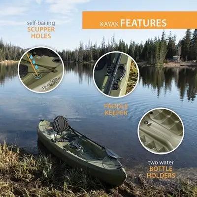 Lifetime Tamarack Angler 100 Fishing Kayak - 10' with Paddle Included