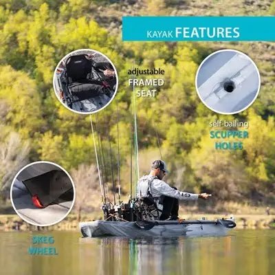 Lifetime Yukon Angler 116 Fishing Kayak - 11'6" Angler Kayak