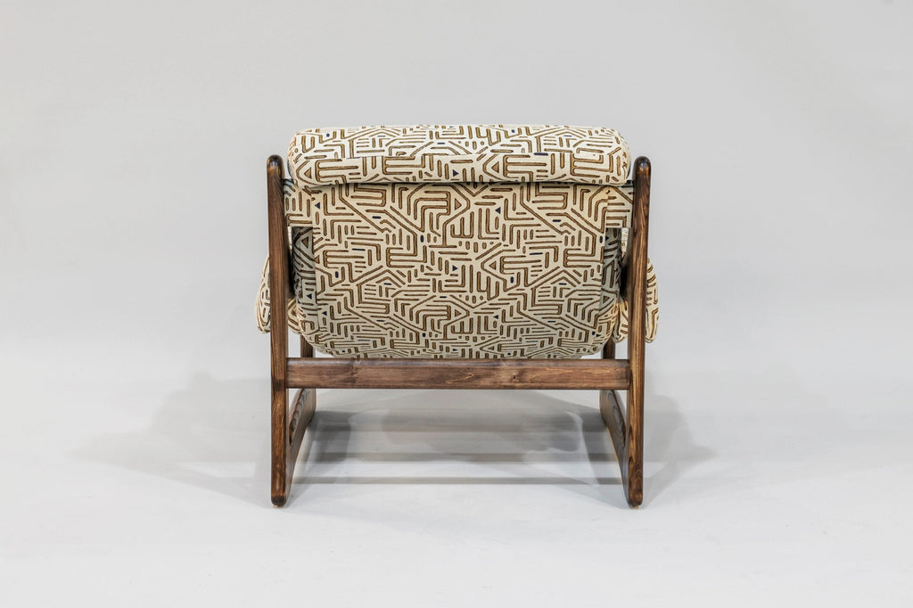 Tresori Chair & Ottoman Set | Flamed Ash Arms in Wenge - We The Collective