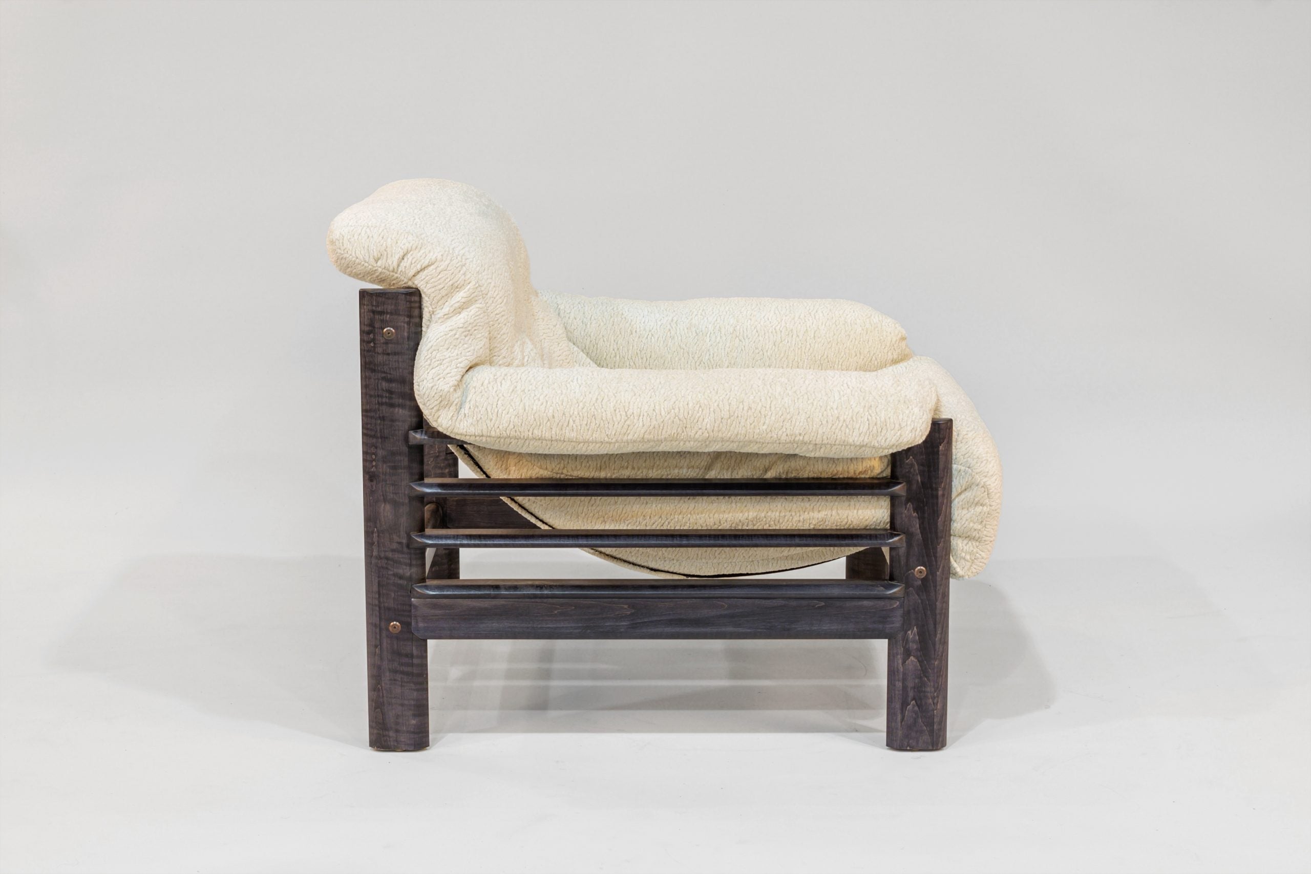 Taye Chair & Ottoman Set | Tiger Maple Arms in Black - We The Collective