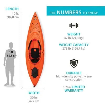 Lifetime Lancer 100 Sit-In Kayak - 10' with Paddle Included