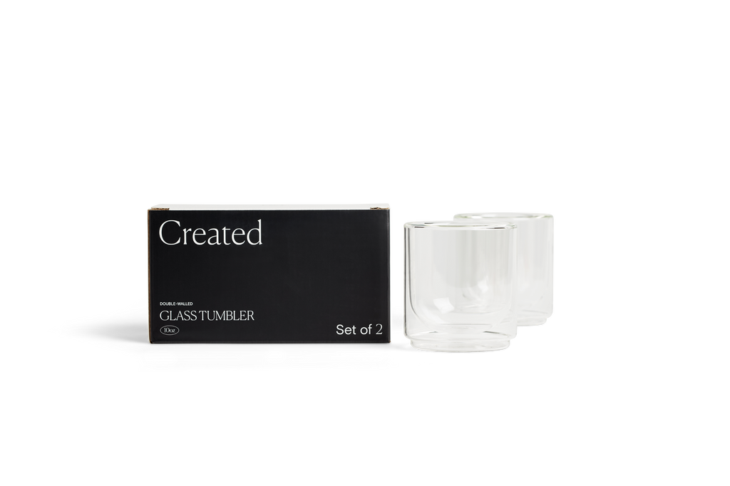 Cove 10oz Glass Tumbler - Set of 2 - Clear - We The Collective