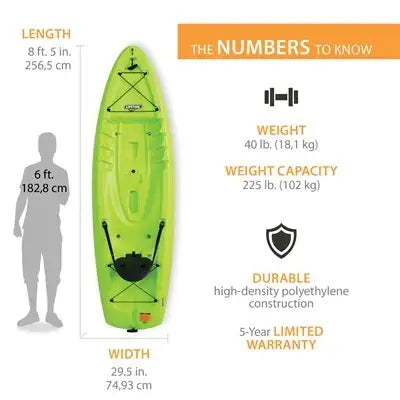 Lifetime Hydros 85 Sit-On-Top Kayak - 8'6" Recreational Kayak