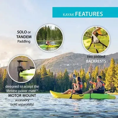 Lifetime Manta 100 Tandem Kayak (Paddles Included)
