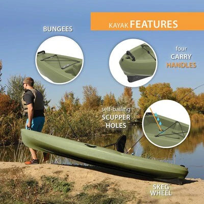 Lifetime Weber Angler 110 Fishing Kayak - 11' Angler Kayak