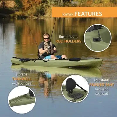 Lifetime Weber Angler 110 Fishing Kayak - 11' Angler Kayak