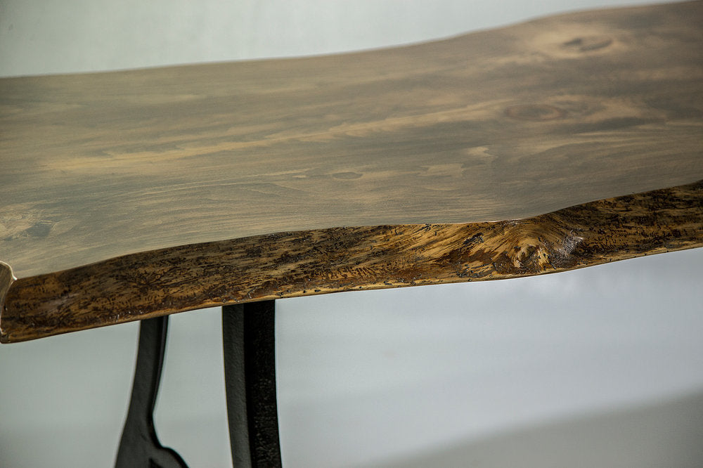 Live Edge Dining Table with Cast Iron Legs | Handcrafted Wood - We The Collective