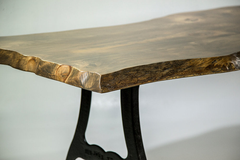 Live Edge Dining Table with Cast Iron Legs | Handcrafted Wood - We The Collective