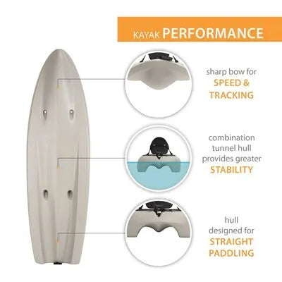 Lifetime Hydros Angler 85 Fishing Kayak - 8'6" with Paddle Included