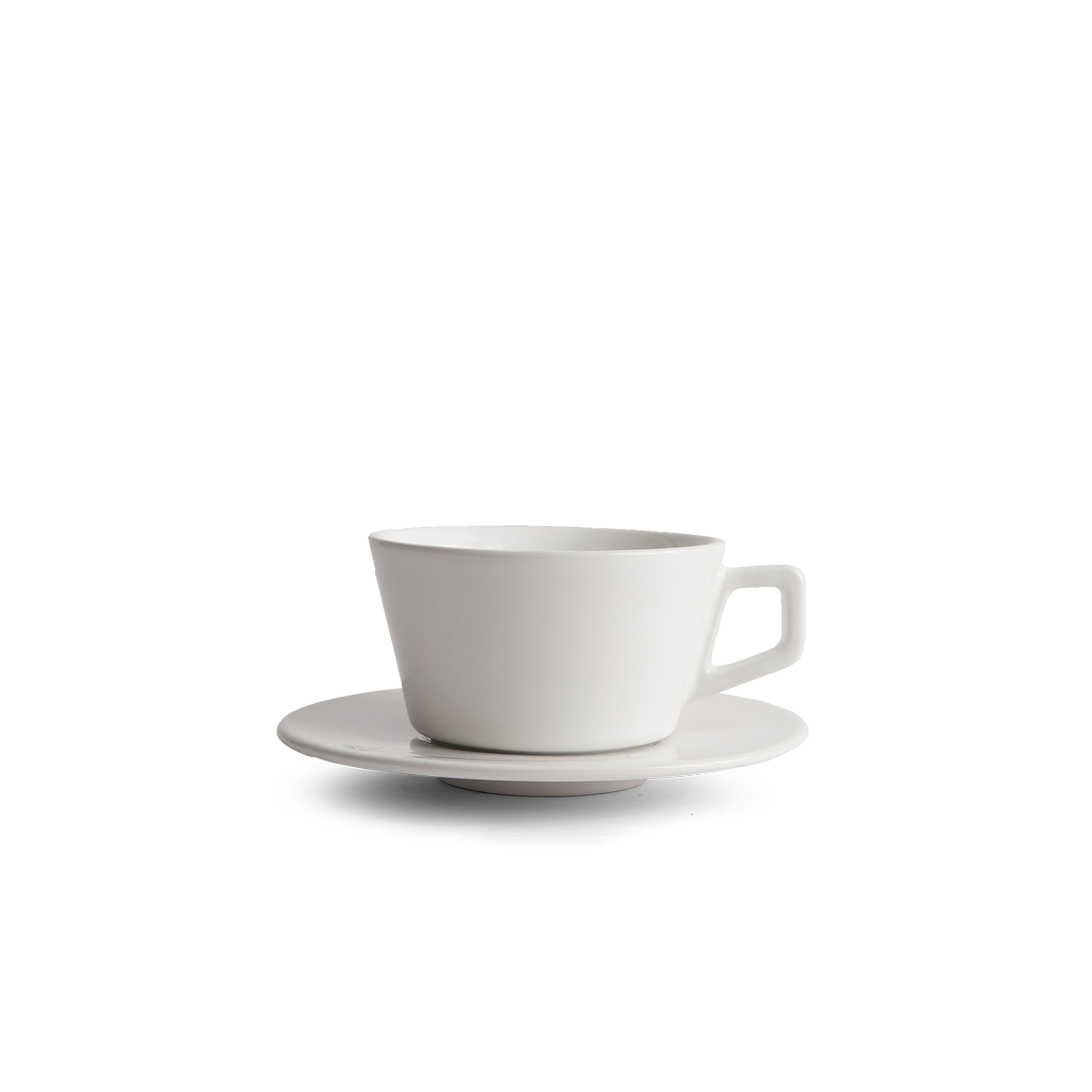 12oz Large Latte Cup & Saucer - White - We The Collective