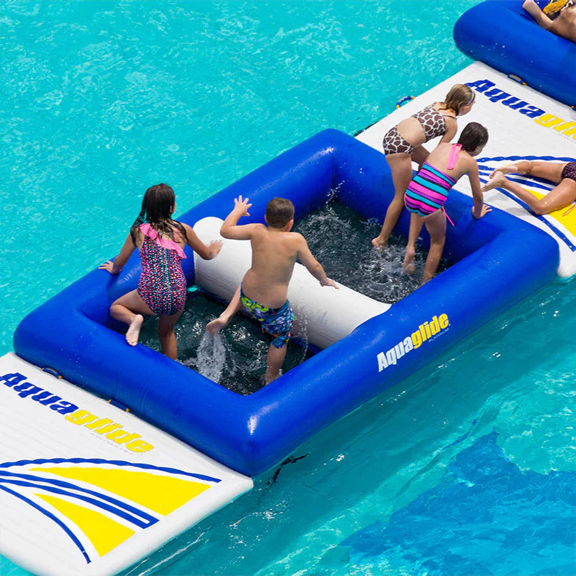 Aquaglide Delta 10 Inflatable Water Park - 10' Modular Water Slide & Play Platform