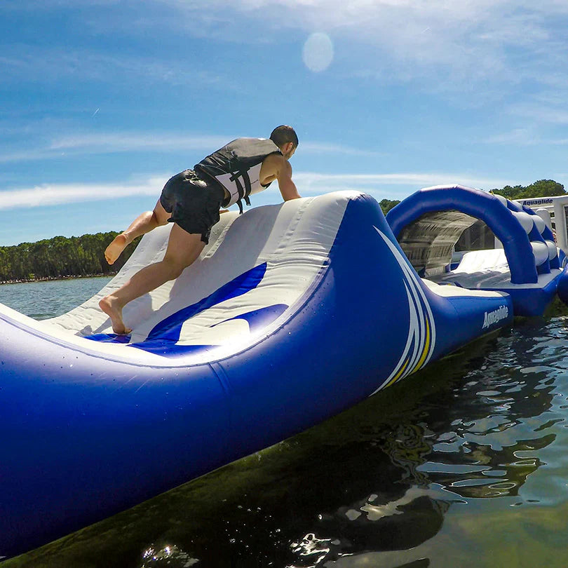 Aquaglide Parkway 30 Inflatable Water Park - 30' Runway & Obstacle Course