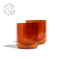 Cove 10oz Glass Tumbler - Set of 2 - Amber - We The Collective