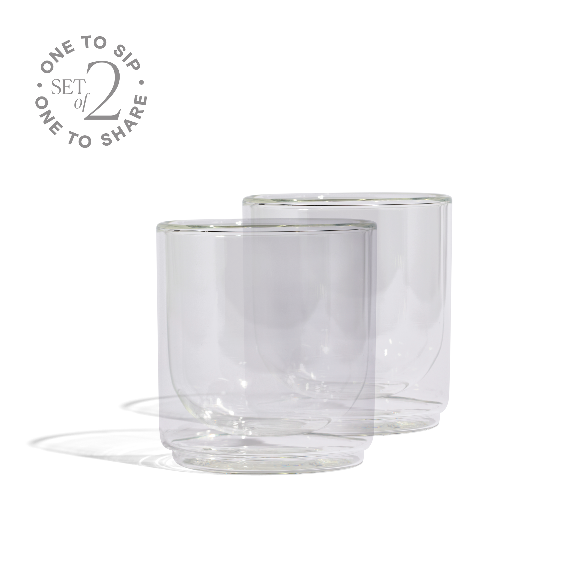Cove 10oz Glass Tumbler - Set of 2 - Clear - We The Collective