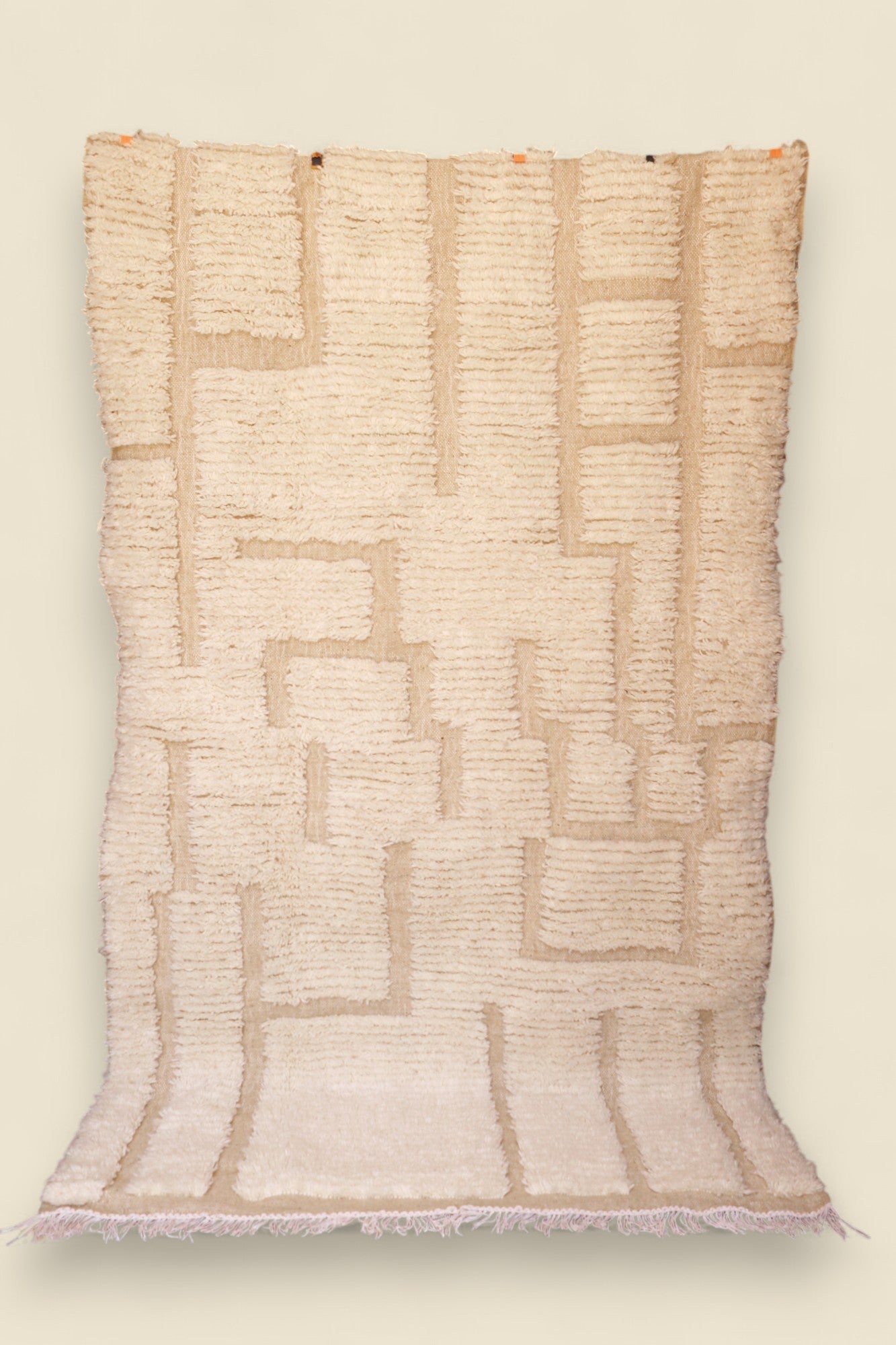 Ayla Berber Moroccan Rug - Handwoven Cream Wool Area Rug