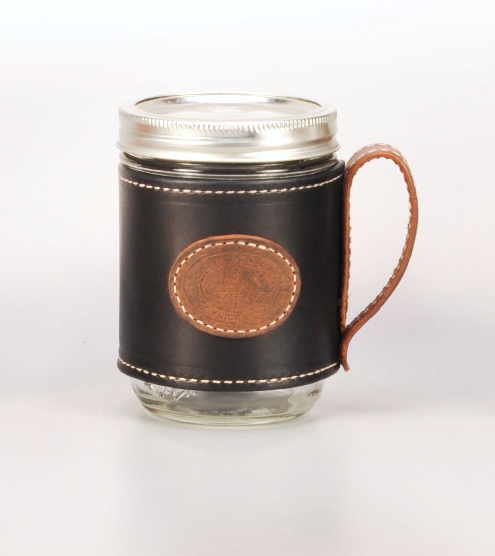 Enrico Bartolini Leather Mason Jars - We The Collective