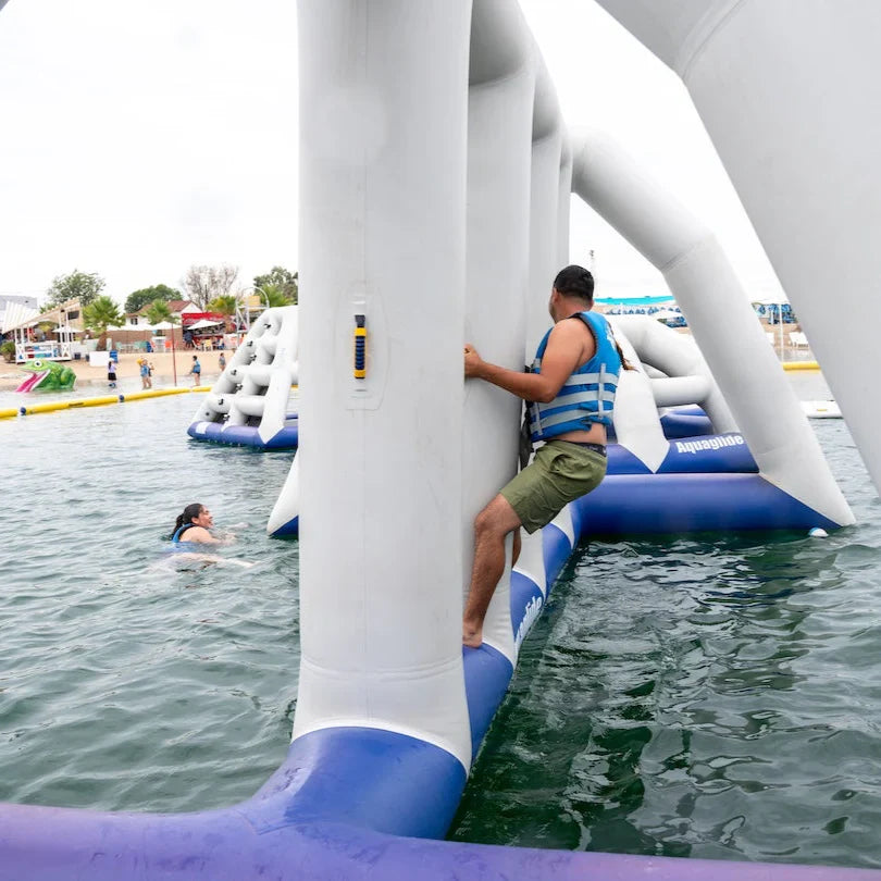 Aquaglide Neptune Inflatable Water Park - Multi-Feature Water Playground