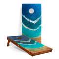 Elakai The Beach Epoxy Resin Mahogany Pathfinder ART Cornhole Boards