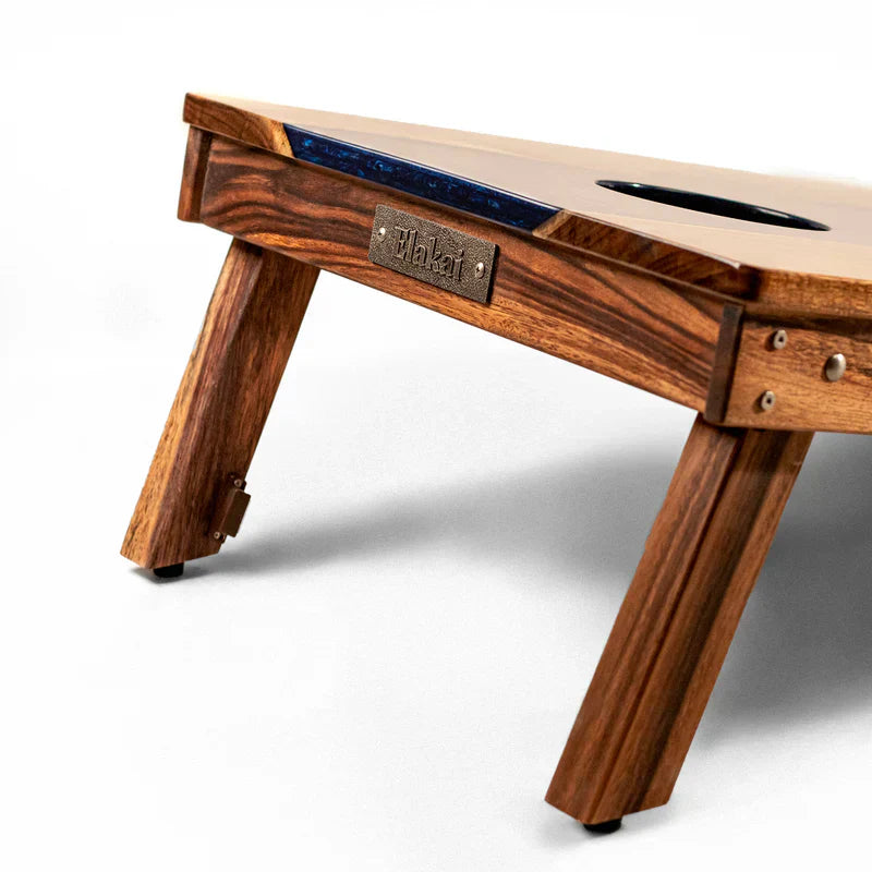 Elakai The River Epoxy Resin Live Edge Acacia Pathfinder ART Cornhole Boards