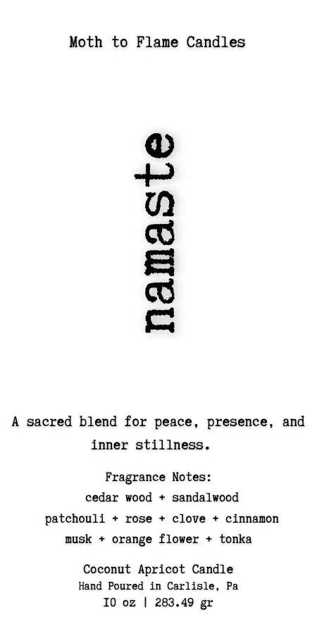 Namaste – 10 oz Candle - We The Collective