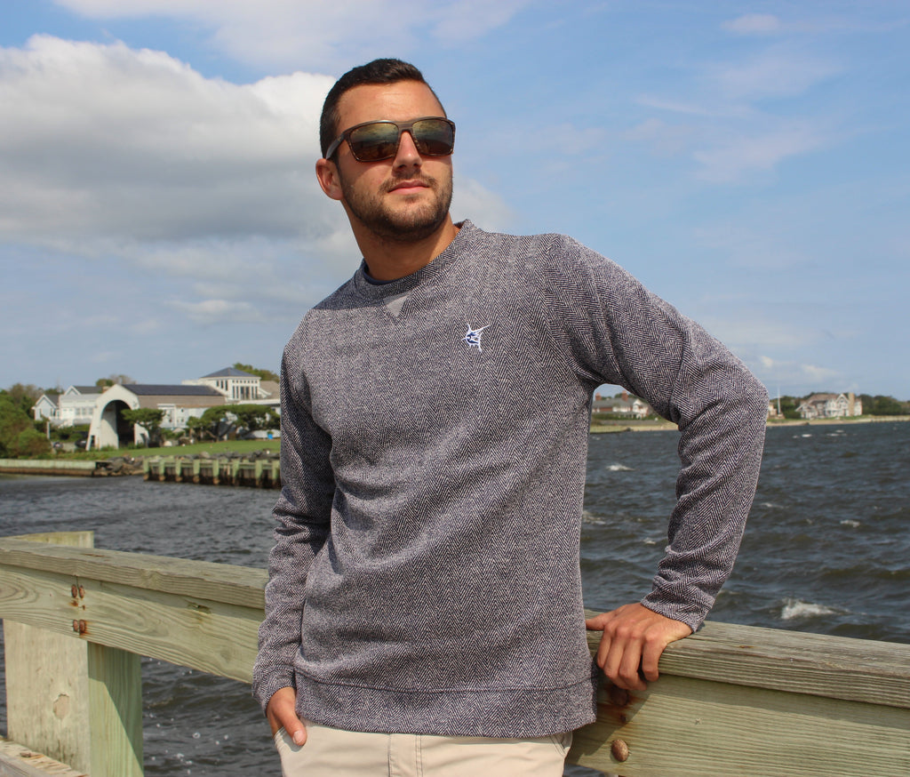 Oyster Bay Herringbone Crew Neck - Classic Fit