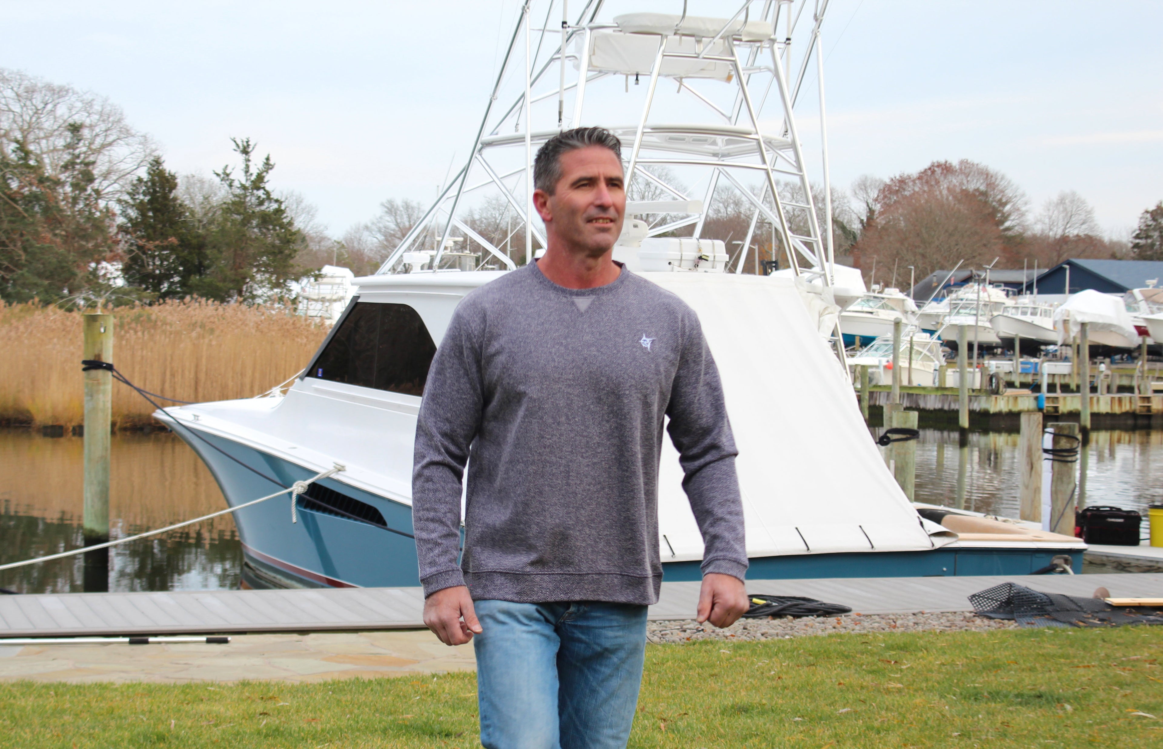 Oyster Bay Herringbone Crew Neck - Classic Fit