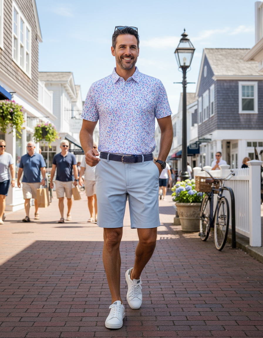 Mermaid Polo - Fun Print Performance Polo