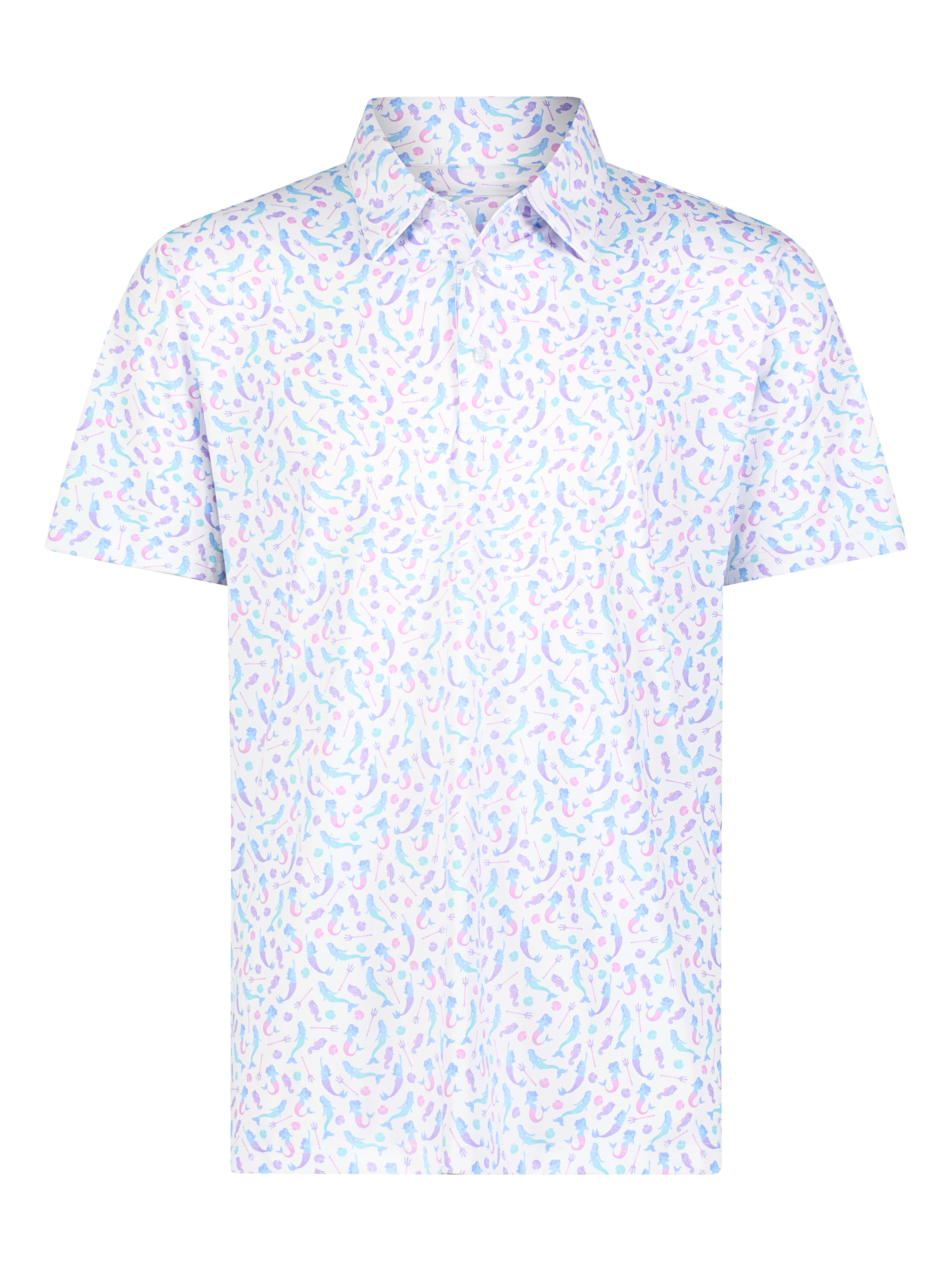 Mermaid Polo - Fun Print Performance Polo