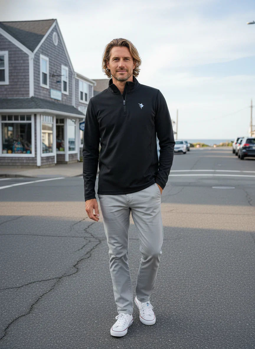 Montauk Quarter-Zip Pullover - Soft Brushed Poly Spandex - We The Collective