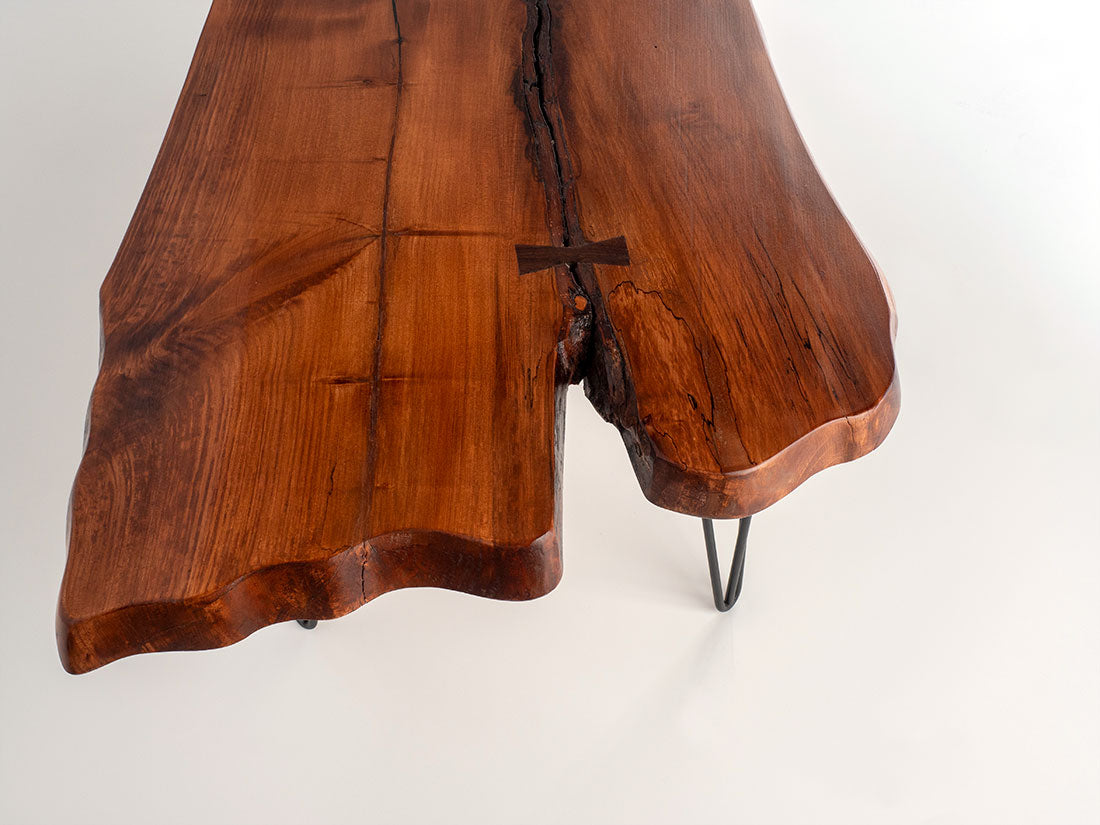 Spalted Maple Center Table with Hairpin Legs - We The Collective