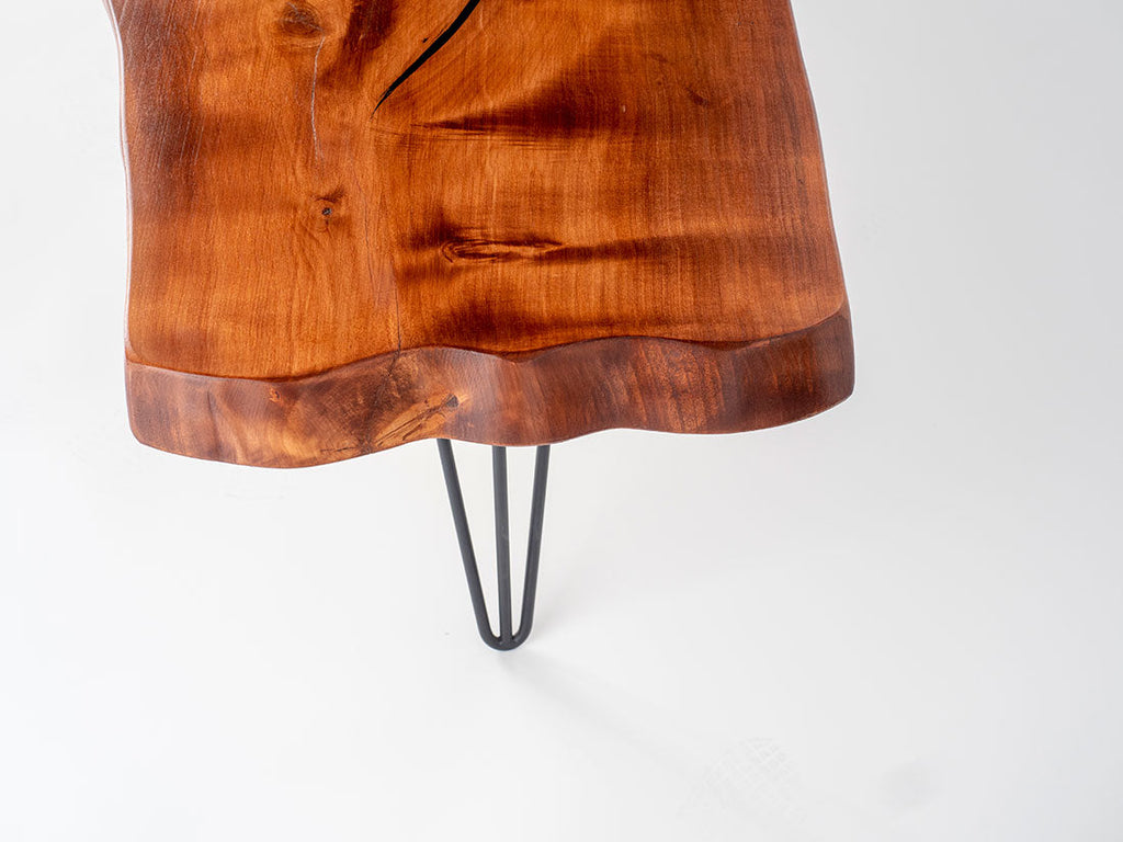 Spalted Maple Center Table with Hairpin Legs - We The Collective