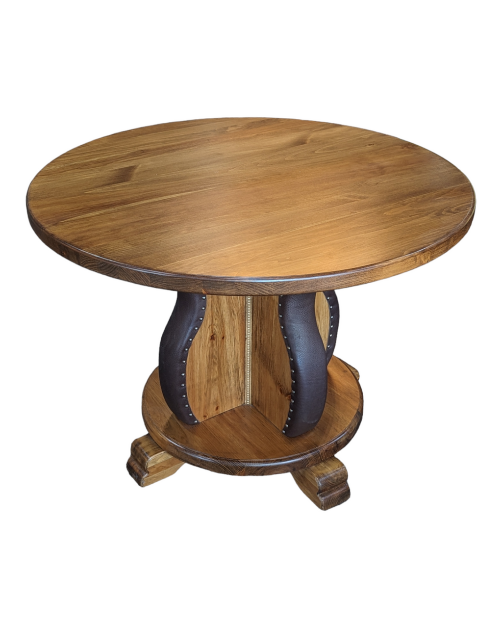 Leather Studded Gathering Table - We The Collective