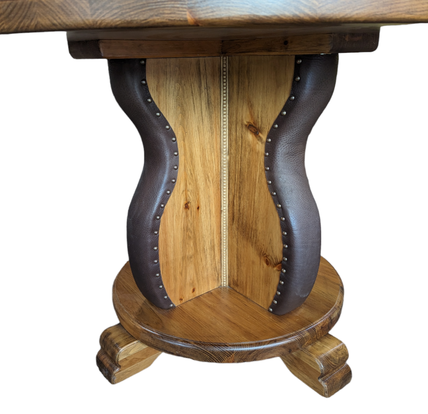 Leather Studded Gathering Table - We The Collective