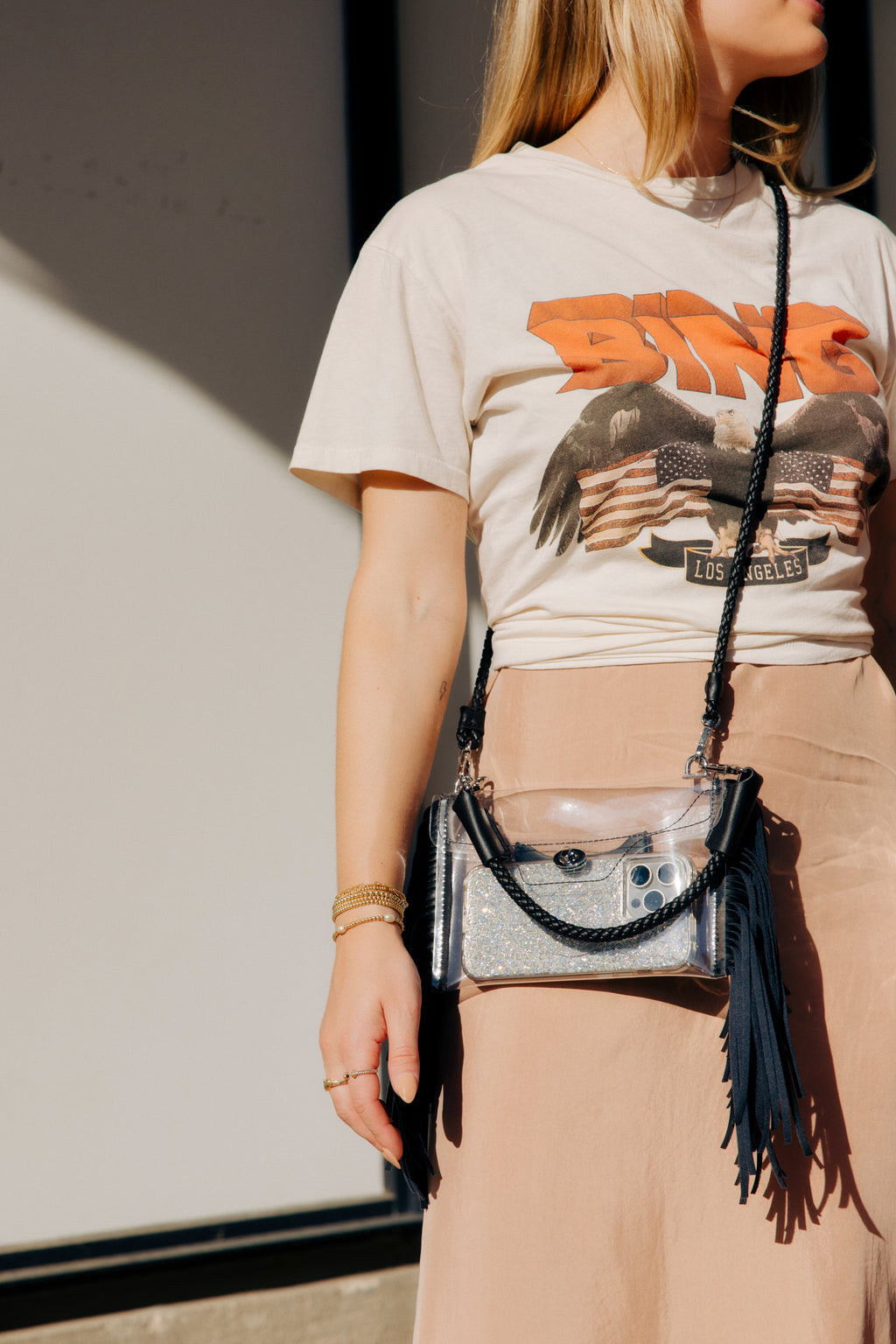 Clear Fringe Crossbody Bag - Festival & Stadium Approved