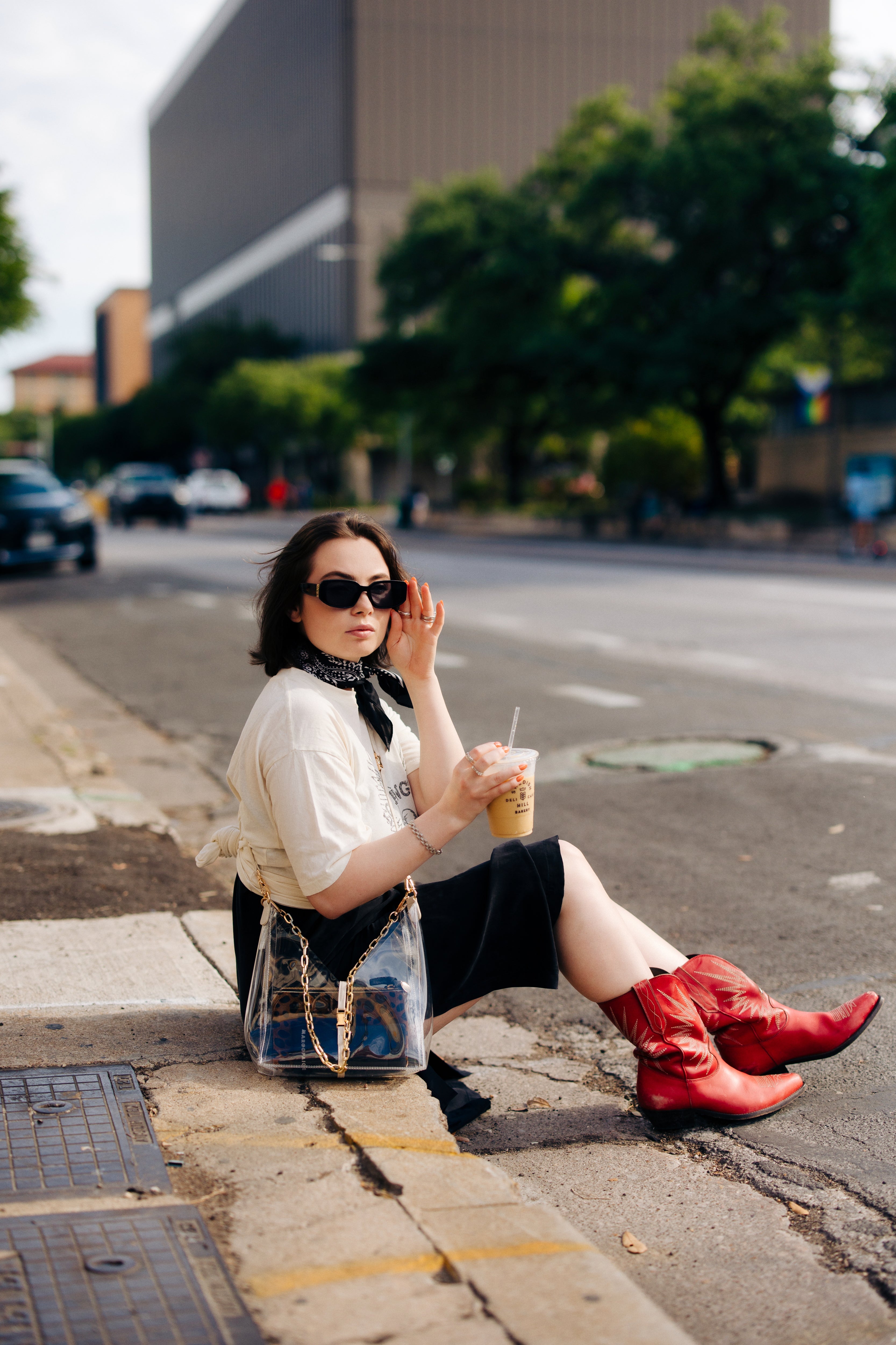 Clear Cut-Out Crossbody Bag - Stadium Compliant