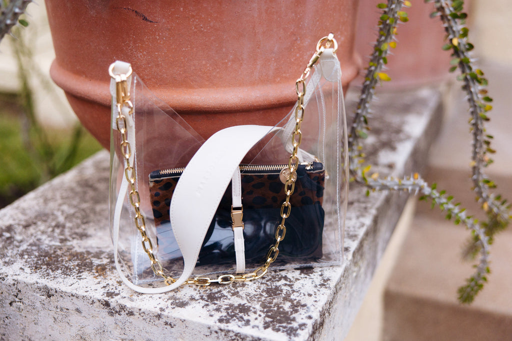Clear Cut-Out Crossbody Bag - Stadium Compliant