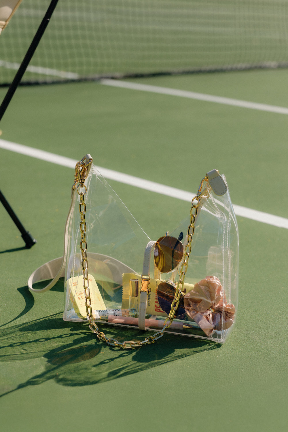 Clear Cut-Out Crossbody Bag - Stadium Compliant