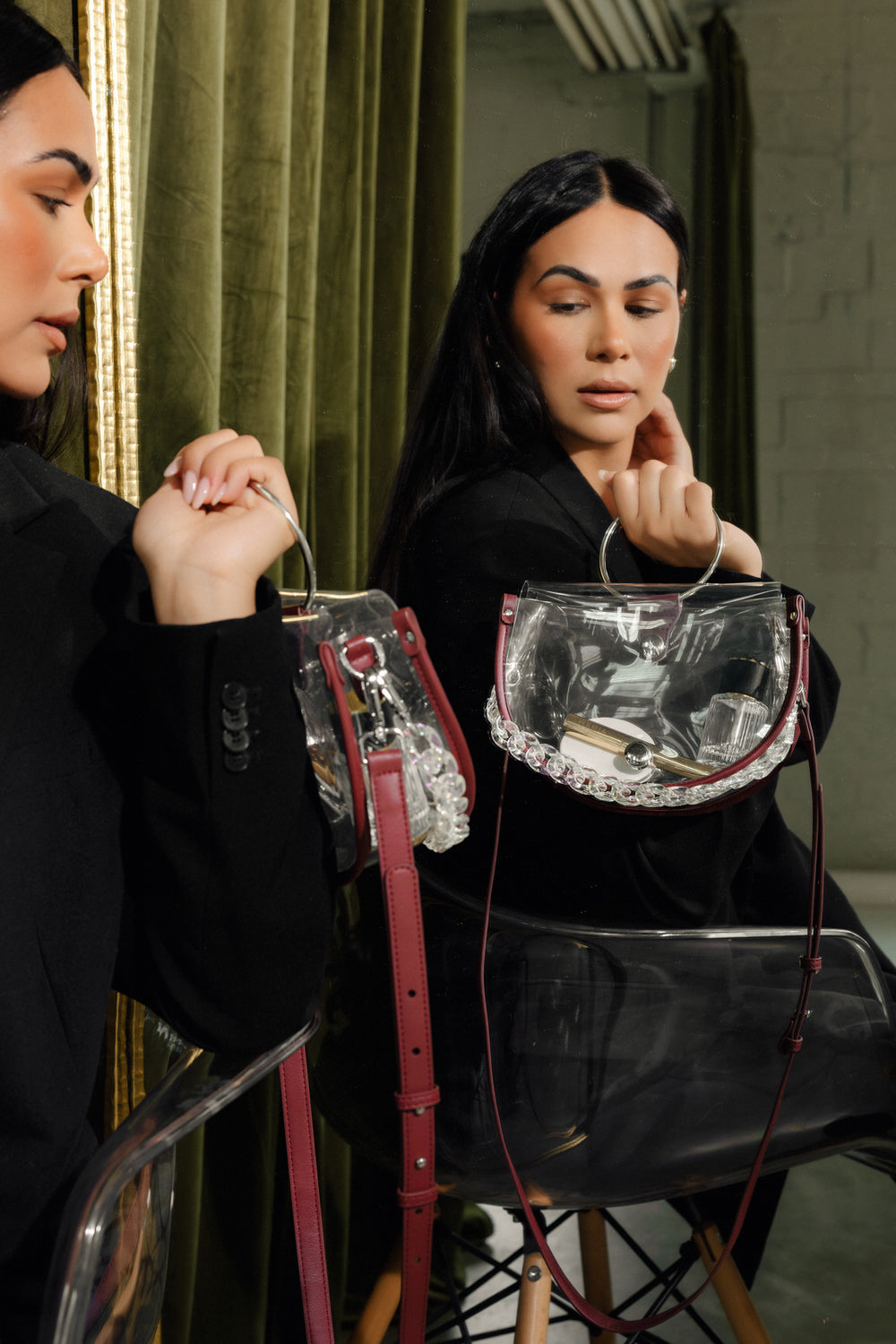 Clear Semi-Circle Crossbody Bag - Stadium Compliant