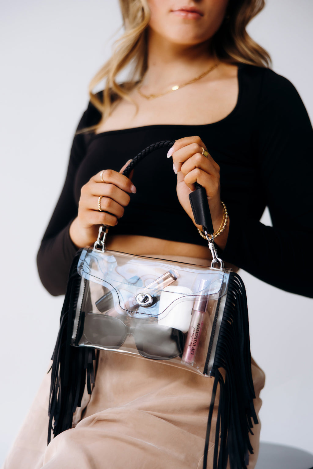 Clear Fringe Crossbody Bag - Festival & Stadium Approved