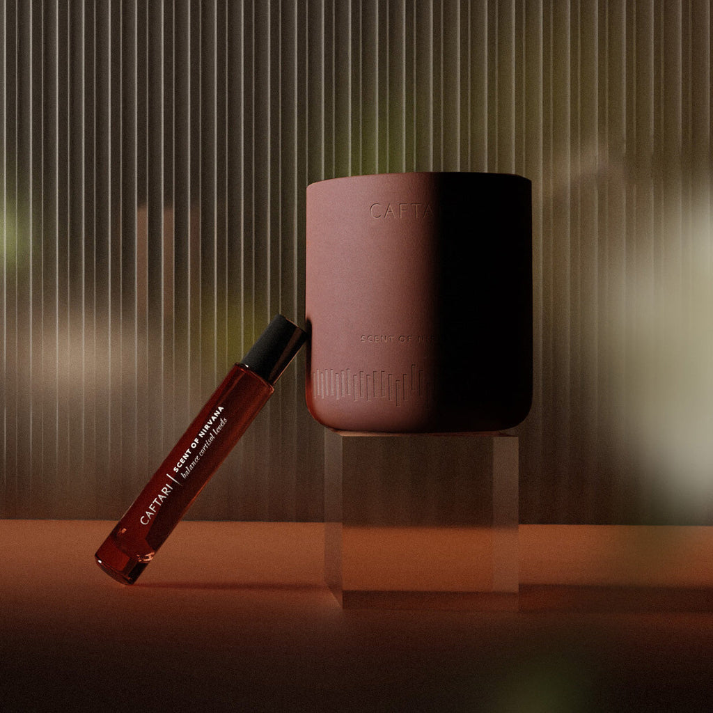 Scent of Nirvana Bundle | Meditation Candle + Rollerball Set - We The Collective