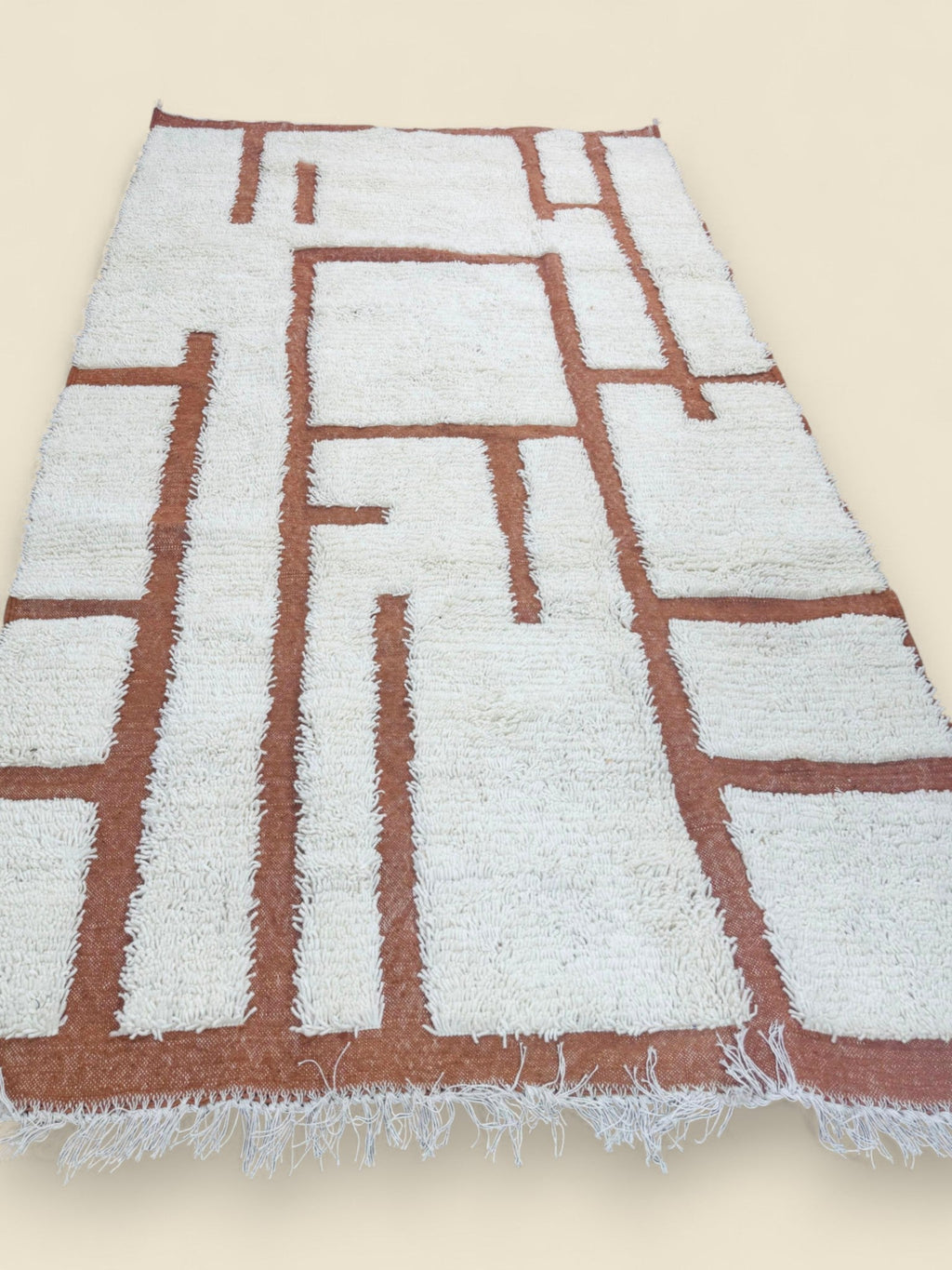 Tafenzut Abstract Berber Rug - Handmade Moroccan Wool Decor