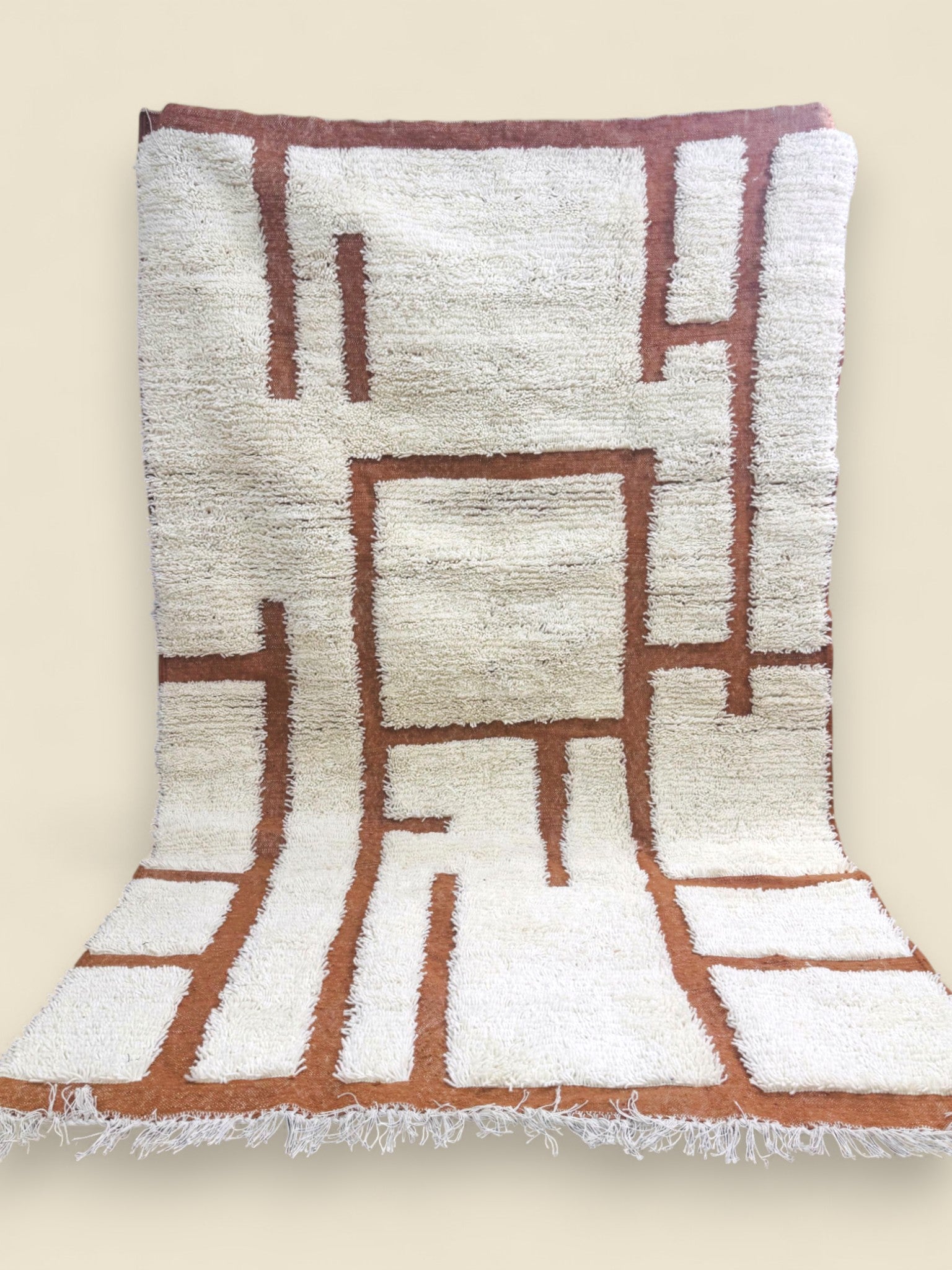 Tafenzut Abstract Berber Rug - Handmade Moroccan Wool Decor
