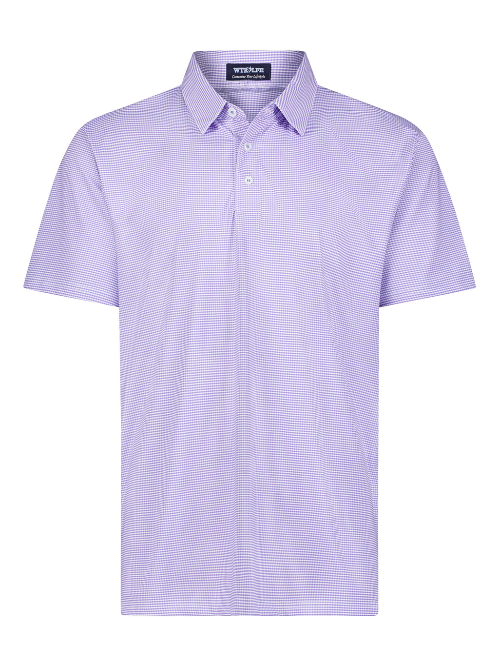 Vineyard Polo - Gingham Pattern Performance Polo