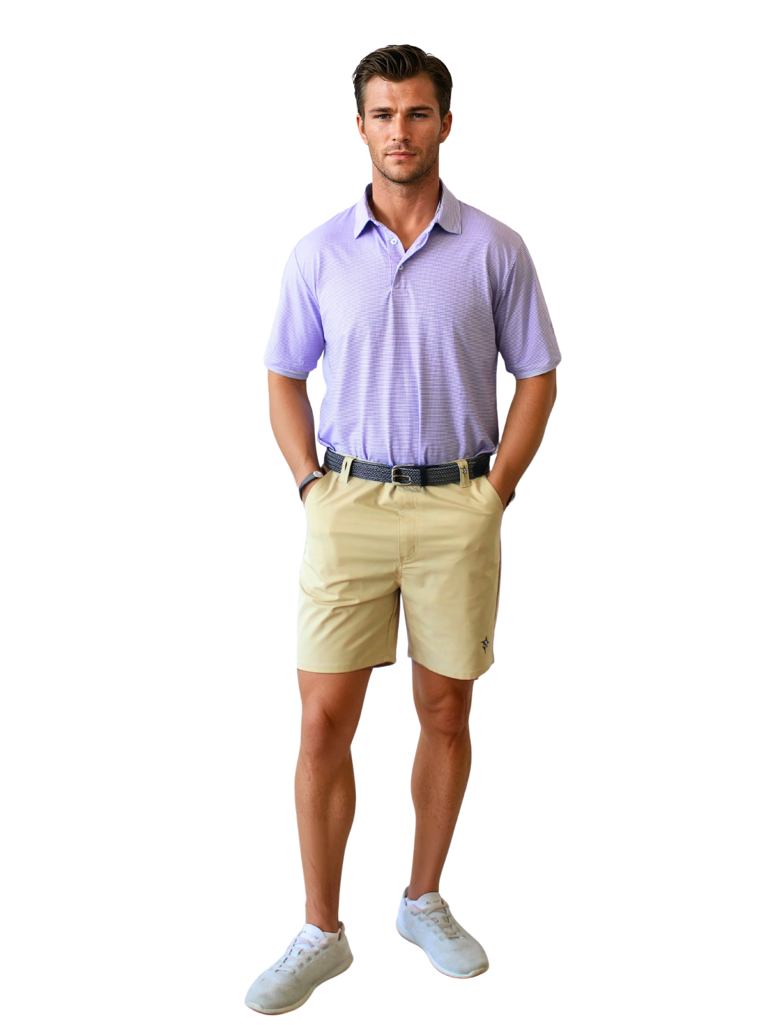 Vineyard Polo - Gingham Pattern Performance Polo