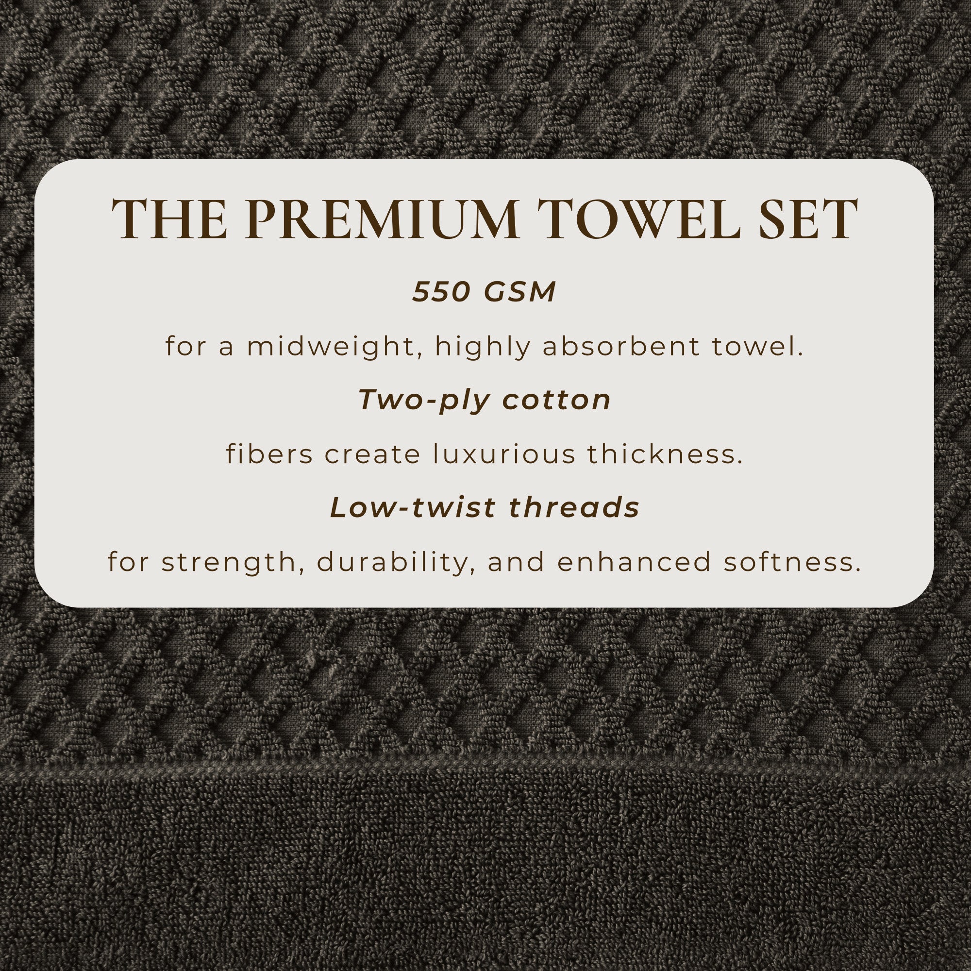 Cotton Diamond Waffle Weave Bath Towel Set - Grayson Collection
