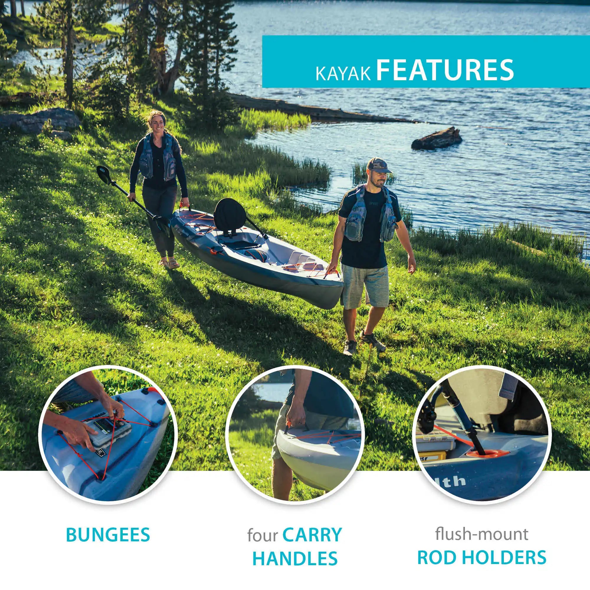 Lifetime Stealth 11 Sit-On-Top Kayak - 11' Recreational Kayak