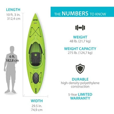 Lifetime Revel 103 Sit-Inside Kayak - 10'3" Recreational Kayak