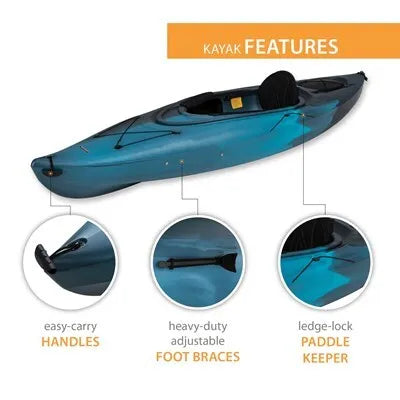 Lifetime Guster 100 Sit-In Kayak - 10' Recreational Kayak