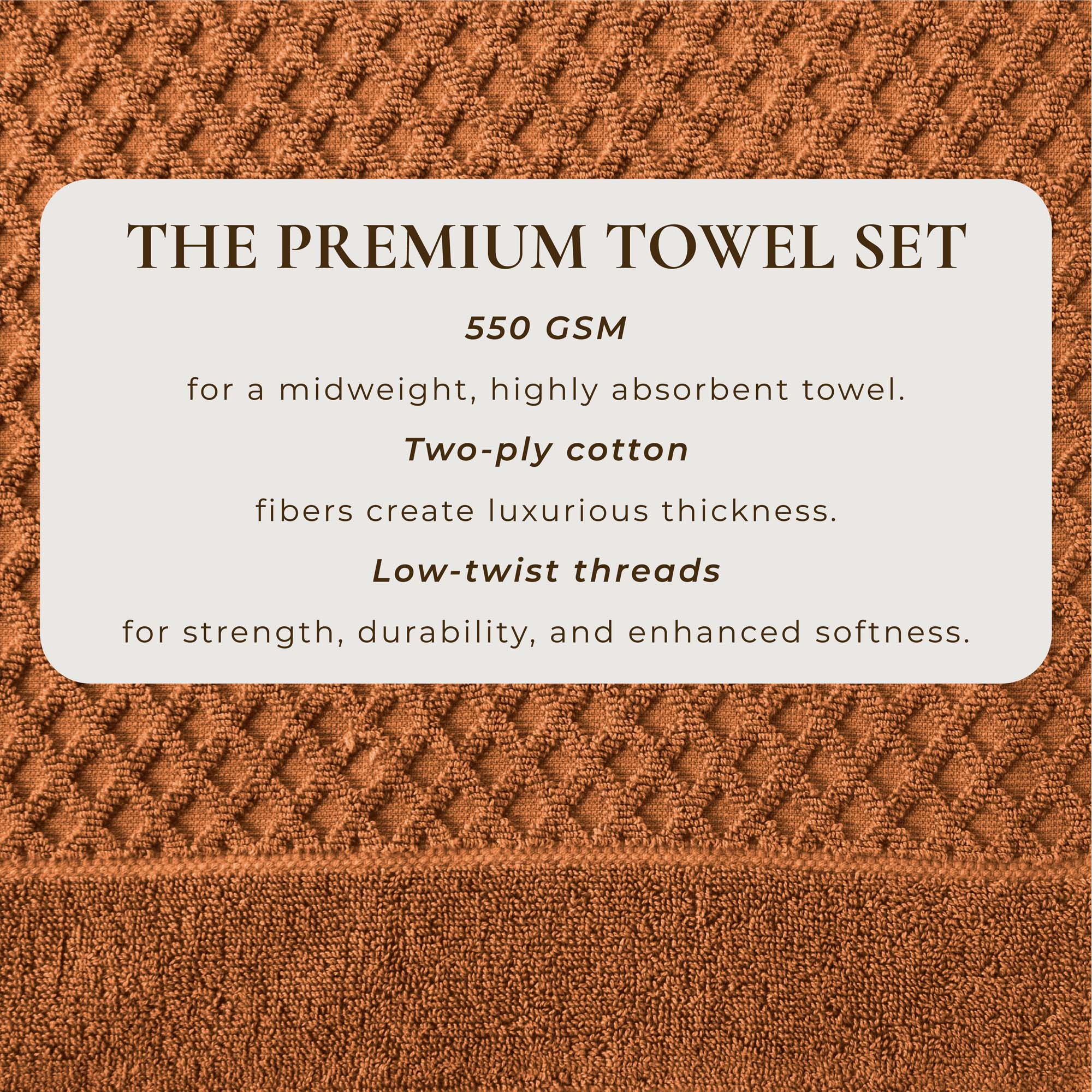 Cotton Diamond Waffle Weave Bath Towel Set - Grayson Collection