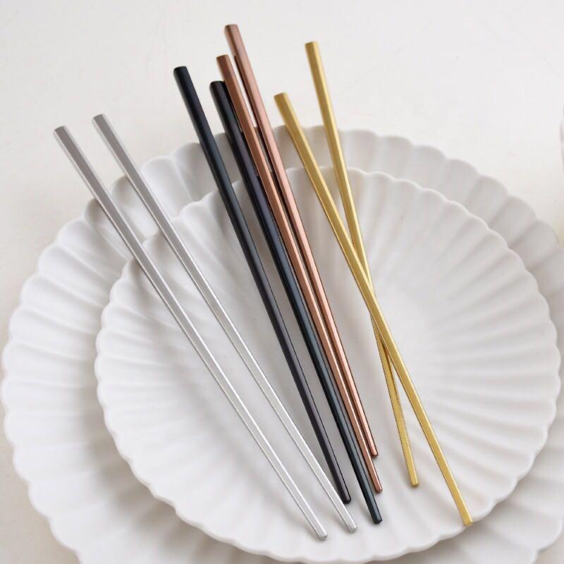 Annie Rose Gold Chopsticks - Set of 4 - Sleek Modern Design